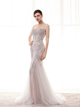 Dusty Pink Sparkly Fit and Flare Black Tie Formal Evening Dress